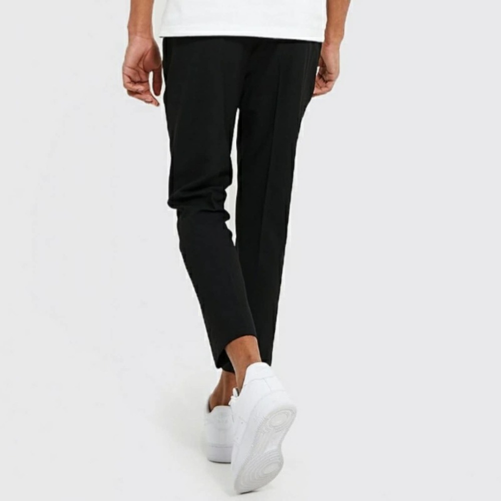 boohooMAN Skinny Plain Tapered Smart Trousers w/Pintuck - NWT - Picture 2 of 11